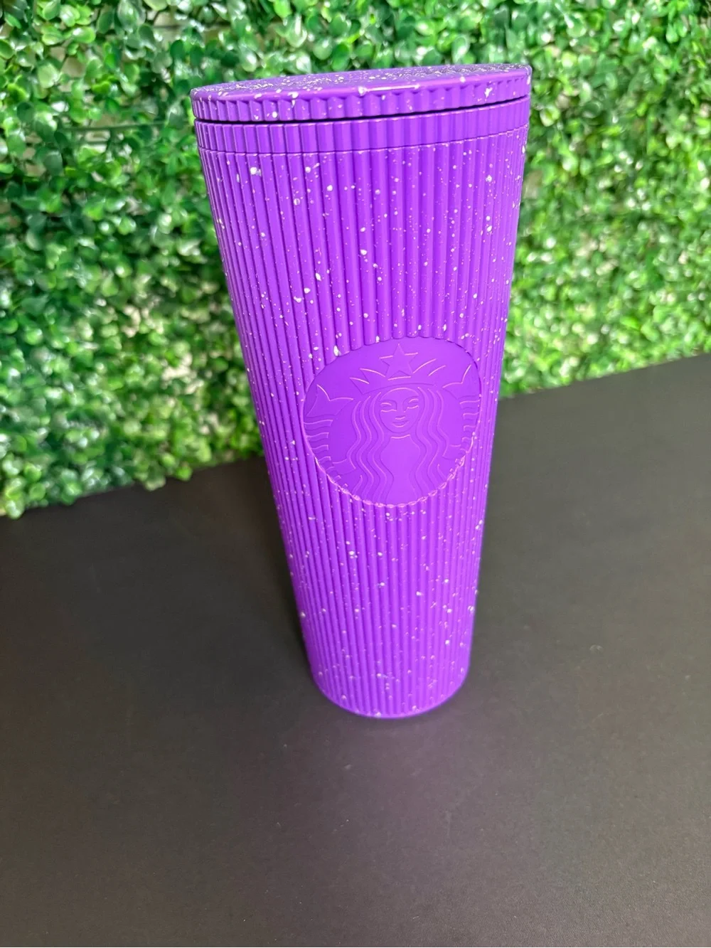 Starbucks 2024 Halloween Pleated Purple Glow In The Dark 24oz Venti Tumbler